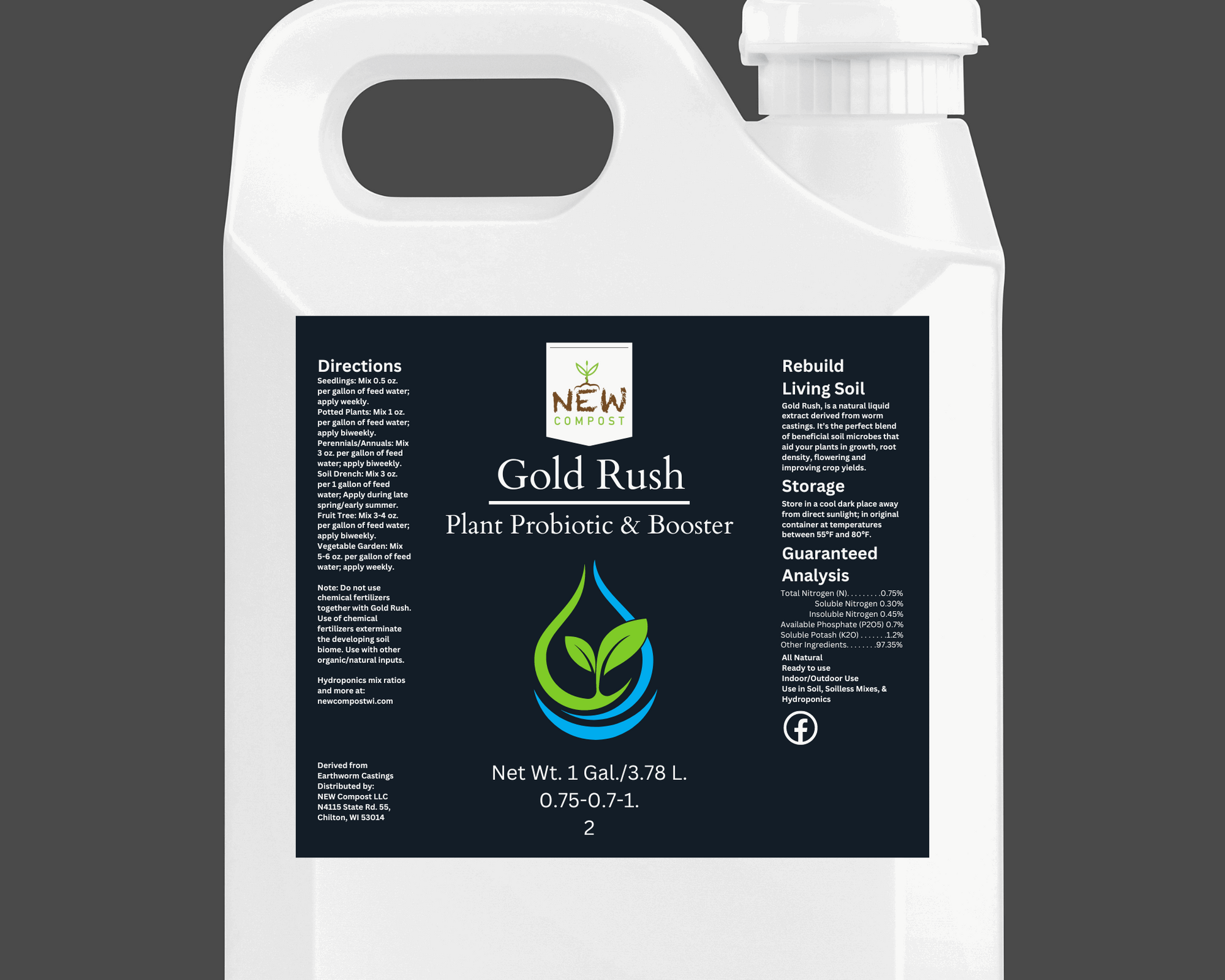 Gold Rush: Plant Probiotic & Booster (1 Gallon)